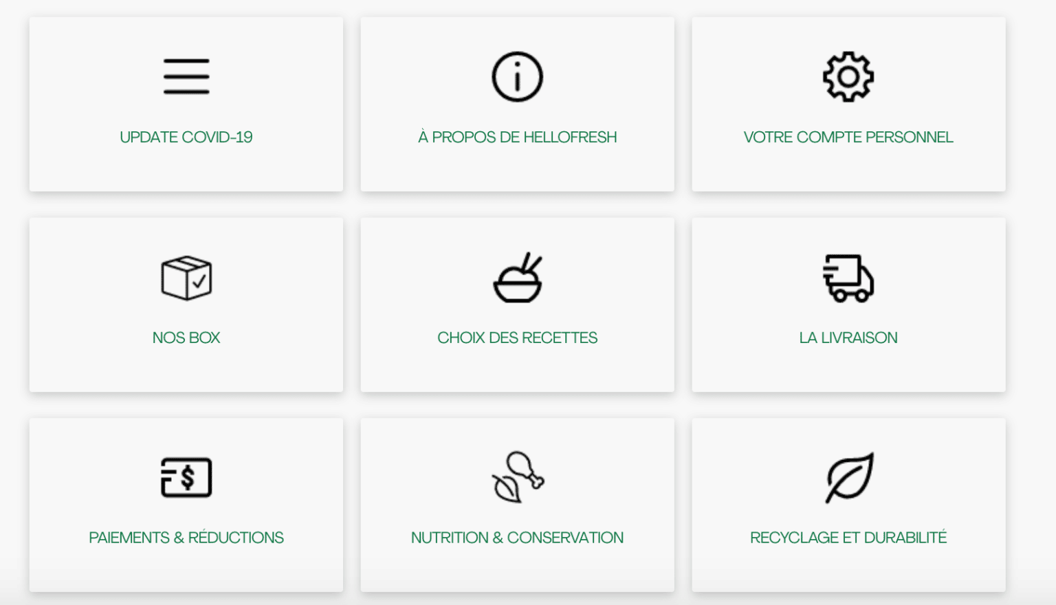 Service client Hellofresh